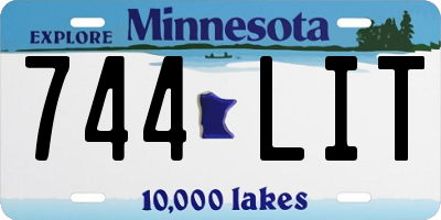 MN license plate 744LIT