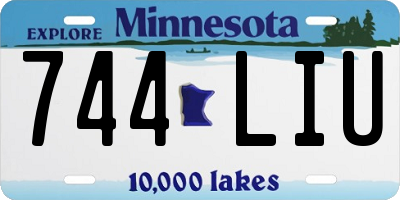MN license plate 744LIU