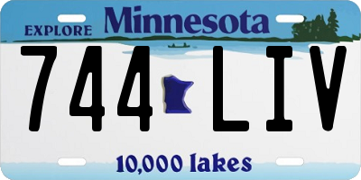 MN license plate 744LIV