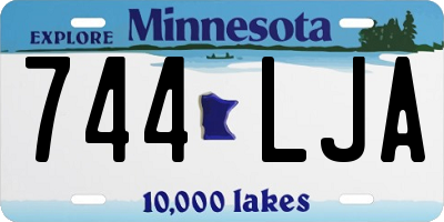MN license plate 744LJA