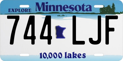 MN license plate 744LJF