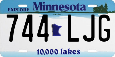 MN license plate 744LJG
