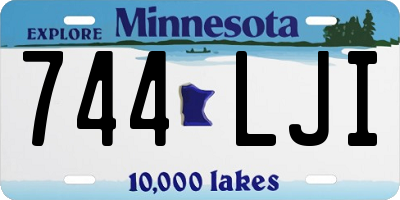 MN license plate 744LJI