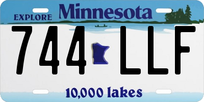 MN license plate 744LLF