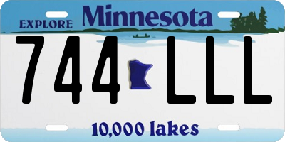 MN license plate 744LLL