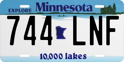 MN license plate 744LNF