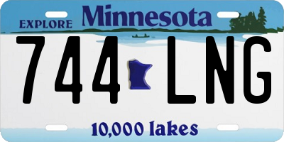 MN license plate 744LNG