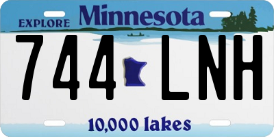 MN license plate 744LNH
