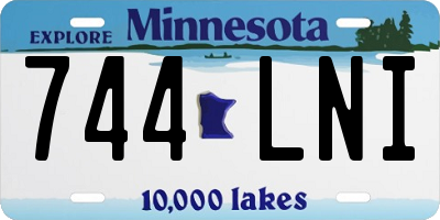 MN license plate 744LNI