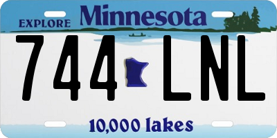 MN license plate 744LNL