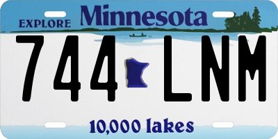 MN license plate 744LNM