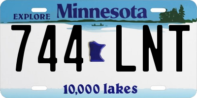MN license plate 744LNT
