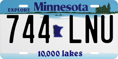 MN license plate 744LNU