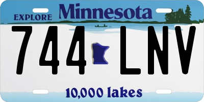 MN license plate 744LNV