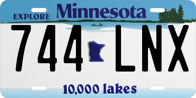 MN license plate 744LNX