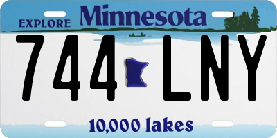MN license plate 744LNY