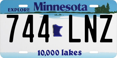 MN license plate 744LNZ