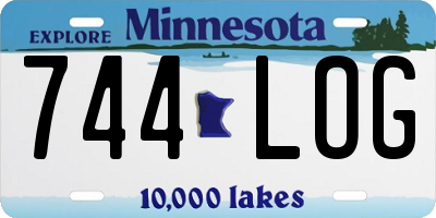 MN license plate 744LOG