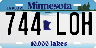 MN license plate 744LOH