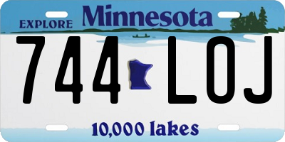 MN license plate 744LOJ
