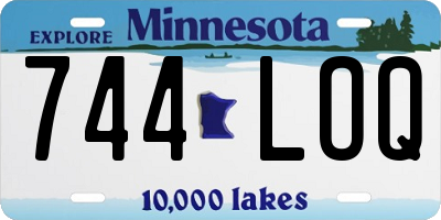 MN license plate 744LOQ