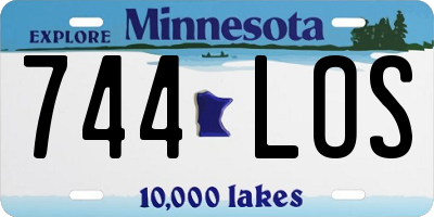 MN license plate 744LOS