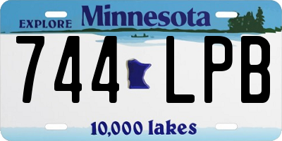 MN license plate 744LPB