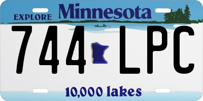 MN license plate 744LPC