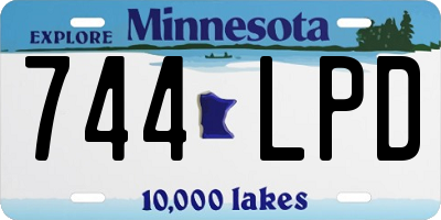 MN license plate 744LPD