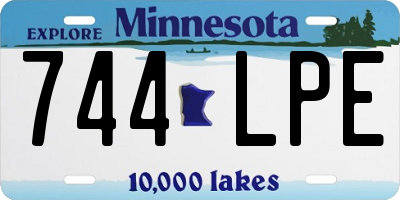 MN license plate 744LPE