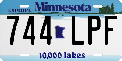 MN license plate 744LPF