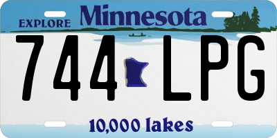 MN license plate 744LPG