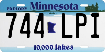 MN license plate 744LPI