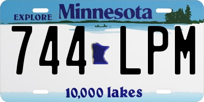 MN license plate 744LPM