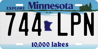 MN license plate 744LPN