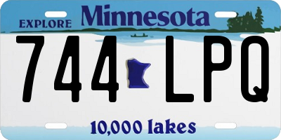 MN license plate 744LPQ