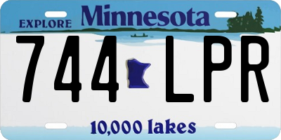 MN license plate 744LPR