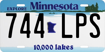 MN license plate 744LPS