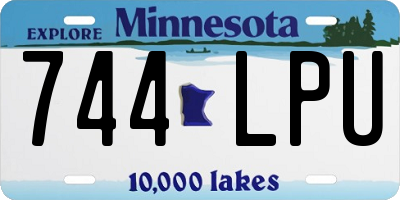 MN license plate 744LPU