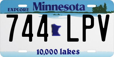 MN license plate 744LPV