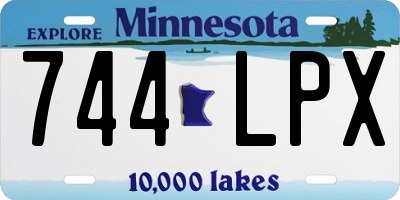 MN license plate 744LPX