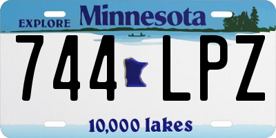 MN license plate 744LPZ