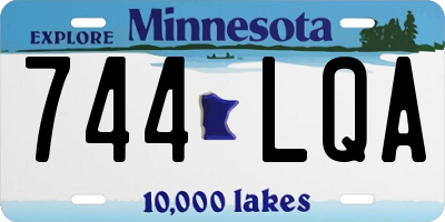 MN license plate 744LQA