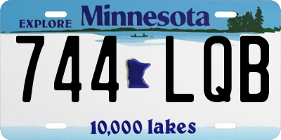 MN license plate 744LQB