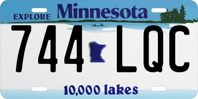 MN license plate 744LQC