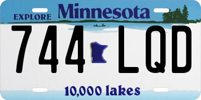 MN license plate 744LQD