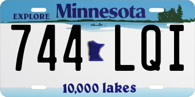 MN license plate 744LQI