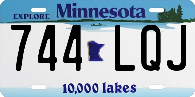 MN license plate 744LQJ