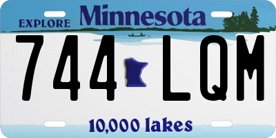 MN license plate 744LQM