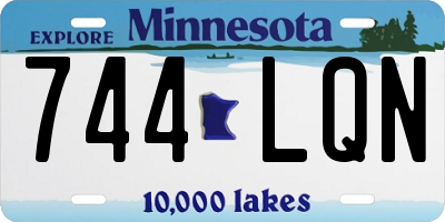 MN license plate 744LQN